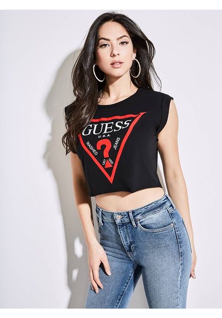 Bella Guess Camiseta Para Rn Mujer Ls U6xa68
