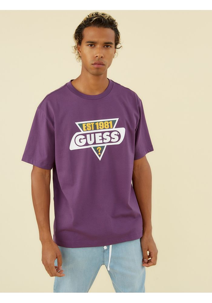 Polera Guess Go Ss Ovrszd Racer Logo Tee G4l2 Morado Guess Chile